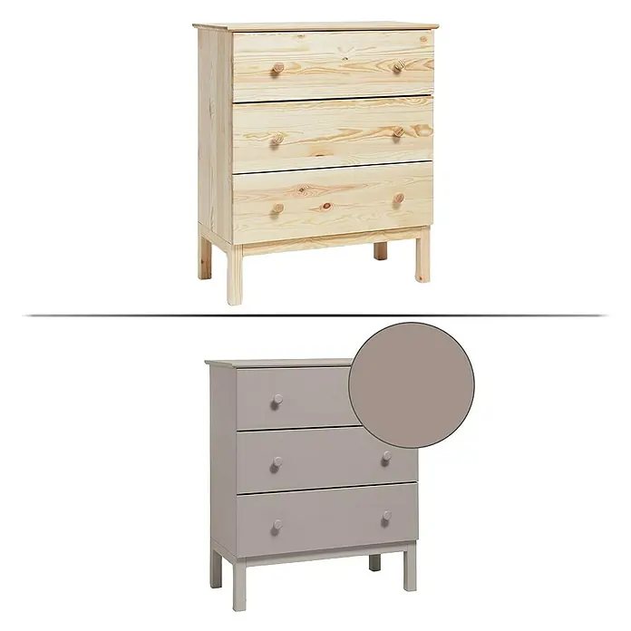 SCHÖNER WOHNEN-Farbe Pep up Renovierfarbe für Möbel, Türen & Küchenfronten - Taupe, 1 l, Seidenmatt - Diagonale Ansicht