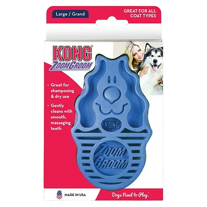 Kong Peine para perros ZOOMGROM - 4,14 x 12,07 x 7,37 mm, Silicona - Vista frontal