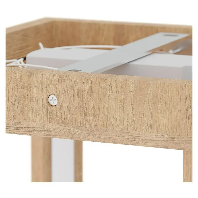 Spotlight LED-Deckenleuchte - 9 W, L x B x H: 18 x 18 x 22 cm, Eiche, Warmweiß - Detailaufnahme