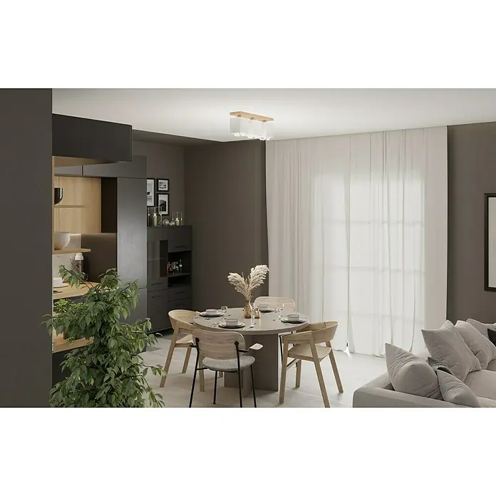 Spotlight Deckenleuchte Inger - 60 W, L x B x H: 55 x 13,5 x 23,5 cm, E27, 3 Stk. - Stimmungsaufnahme