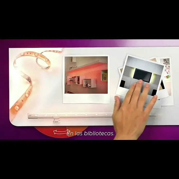 Philips Hue Tira LED Gradient Basis-Set - Largo: 2 m, RGBW, 20 W - Tutorial sobre las regletas LED de Philips Iluminación