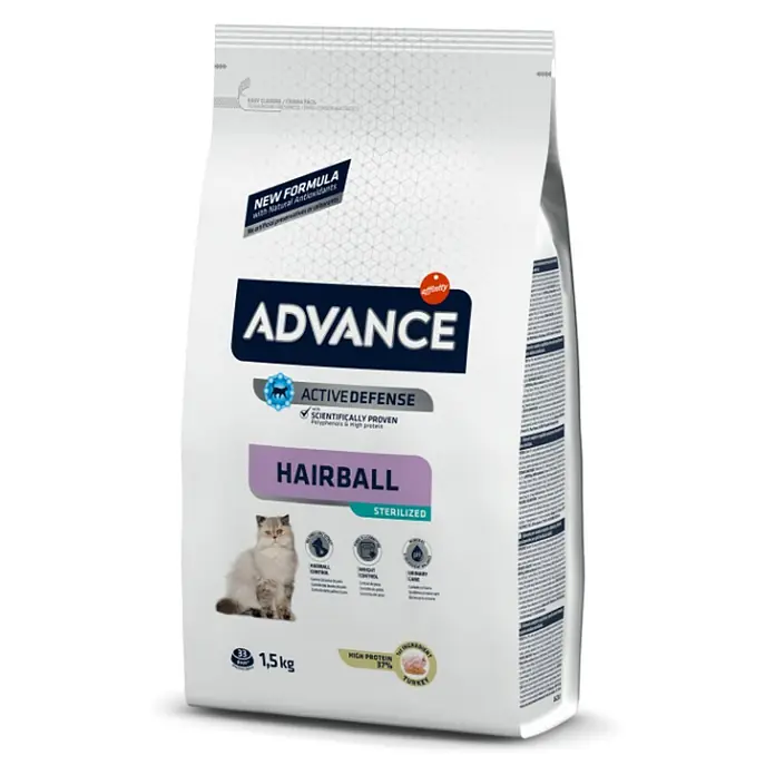 Affinity Advance Pienso seco para gatos Hairball - 1,5 kg, 12 meses, Pavo - Vista angular