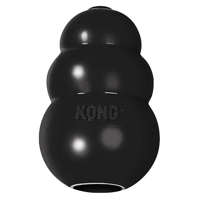 Kong Juguete para perros Extreme - Largo: 10 cm, Caucho, Negro - Vista frontal
