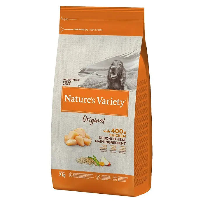 Nature's Variety Pienso seco para perros Original Adult Medium - 2 kg, Pollo - Vista angular