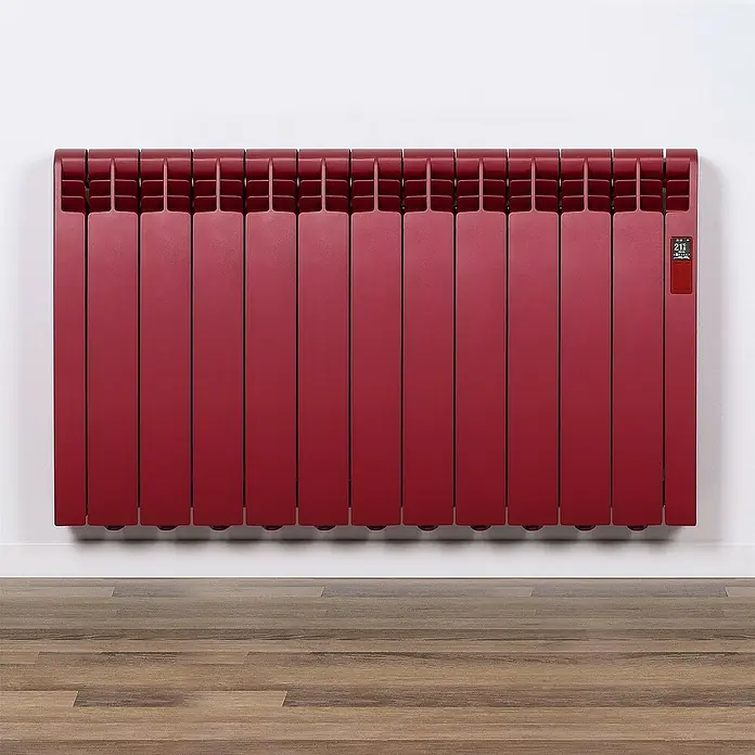 Rointe Emisor térmico RAL - 1.210 W, Rojo rubí perla, 9,7 x 99,2 x 58,5 cm - Foto ambiente