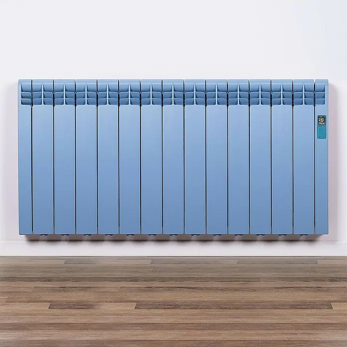 Rointe Emisor térmico RAL - 1.430 W, Azul pastel, 9,7 x 116 x 58,5 cm - Foto ambiente
