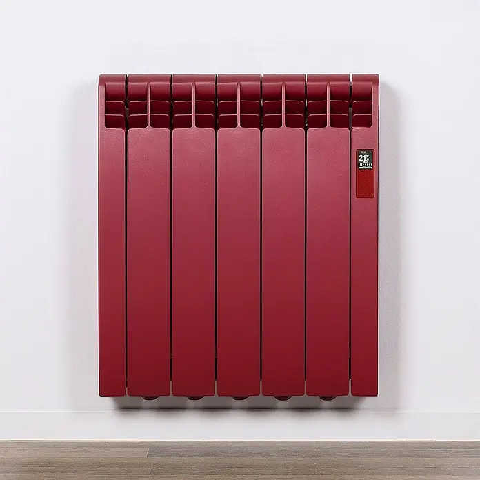 Rointe Emisor térmico RAL - 550 W, Rojo rubí perla, 9,7 x 51 x 58,5 cm - Foto ambiente