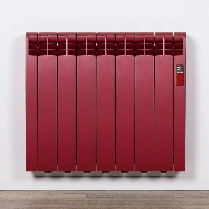 Rointe Emisor térmico RAL - 770 W, Rojo rubí perla, 9,7 x 67,5 x 58,5 cm - Foto ambiente