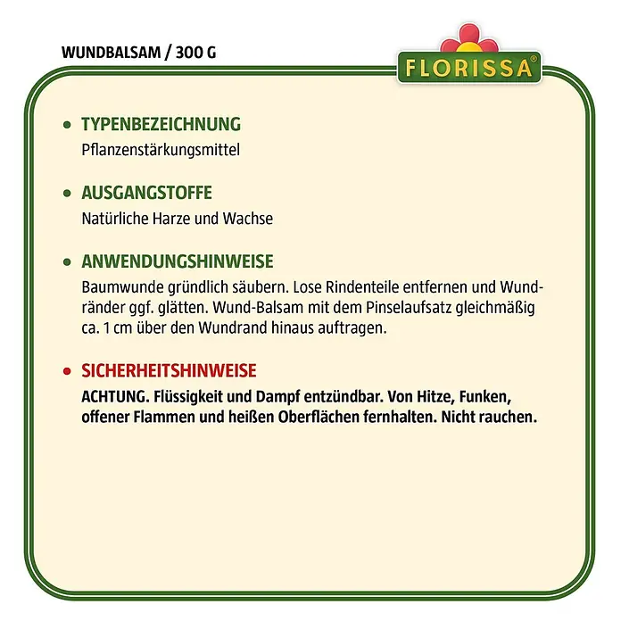 Florissa Wundbalsam - 300 g - Skizze