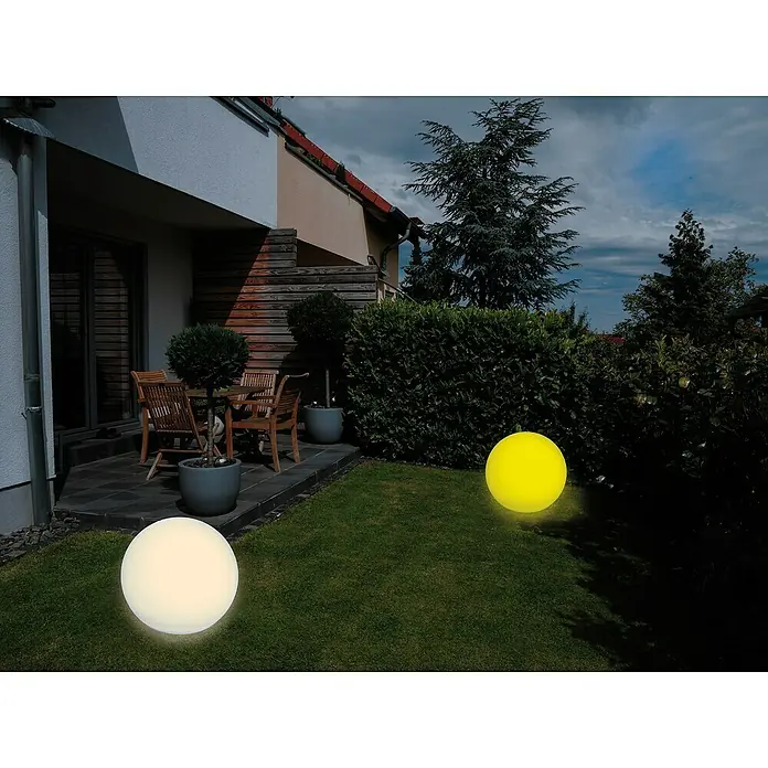 LED-Solar-Dekoleuchte - Weiß, 30 x 27 cm - Stimmungsaufnahme