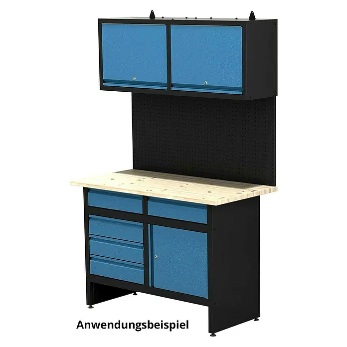Güde Lochwand GL 1200 - B x H: 2 x 55 cm, Stahl - Diagonale Ansicht