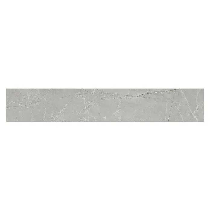 Sockelfliese Bayona Silver - 10 x 60 cm, Grau, Glänzend - Vorderansicht