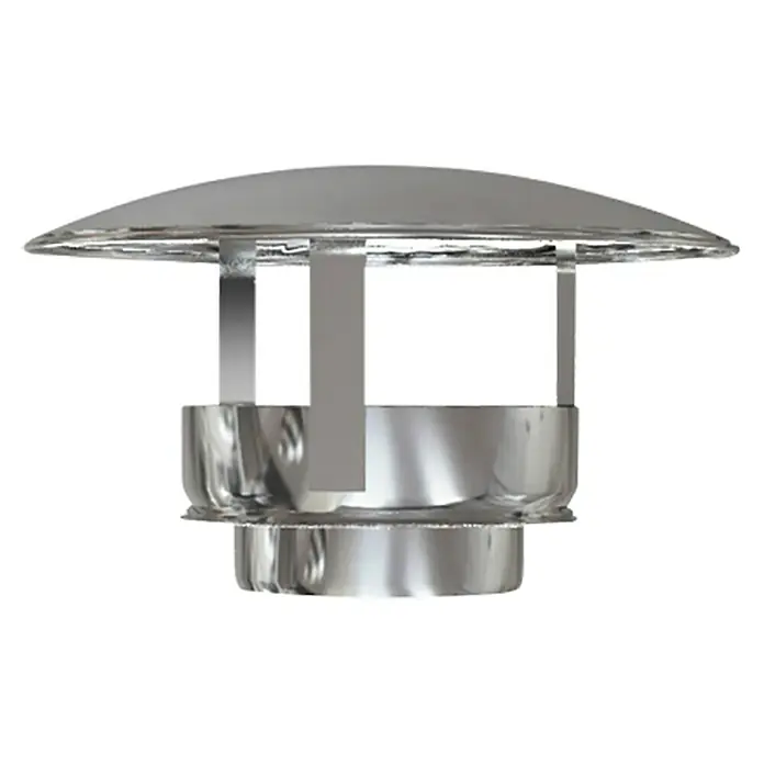 Practic Sombrerete pared doble - Diámetro: 150 mm, Inox - Vista frontal
