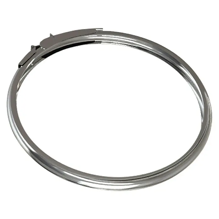 Practic Abrazadera para tubo pared doble - Diámetro: 150 mm - 200 mm, Inox, Acero inoxidable - Vista angular