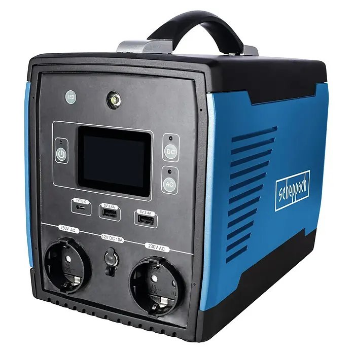 Scheppach Powerbank BSG500 - 615 Wh - Diagonale Ansicht