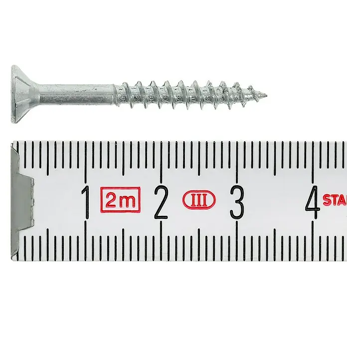 Profi Depot Spanplattenschraube VZ - Ø x L: 4 x 35 mm, 200 Stk., Verzinkt - Draufsicht