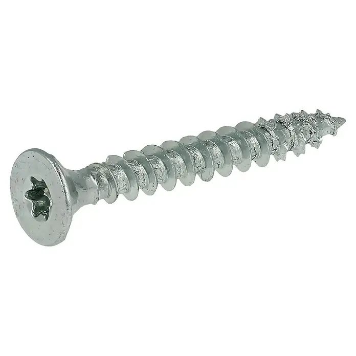 Profi Depot Spanplattenschraube VZ - Ø x L: 4 x 30 mm, 200 Stk., Verzinkt - Diagonale Ansicht