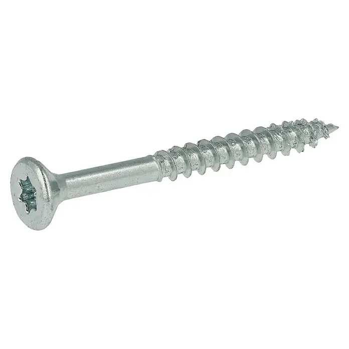 Profi Depot Spanplattenschraube VZ - Ø x L: 4,5 x 45 mm, 200 Stk., Verzinkt - Diagonale Ansicht