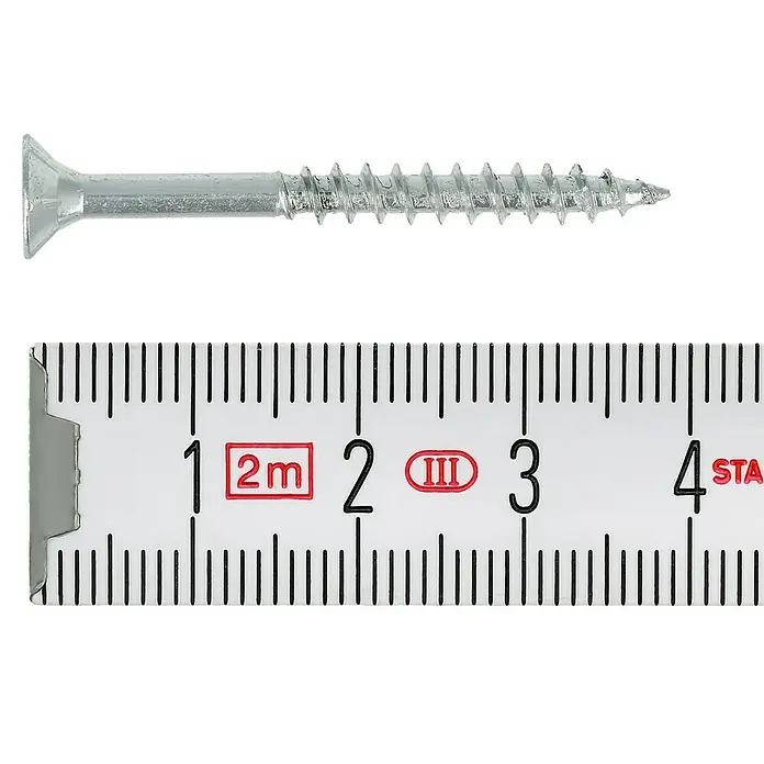 Profi Depot Spanplattenschraube VZ - Ø x L: 4 x 40 mm, 1.000 Stk., Verzinkt - Draufsicht