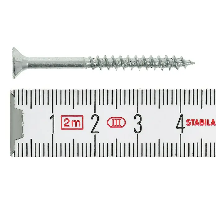 Profi Depot Spanplattenschraube VZ - Ø x L: 4 x 45 mm, 500 Stk., Verzinkt - Draufsicht