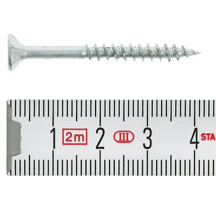 Profi Depot Spanplattenschraube VZ - Ø x L: 4 x 40 mm, 200 Stk., Verzinkt - Draufsicht