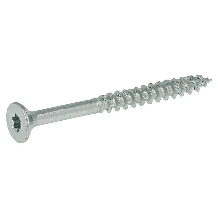 Profi Depot Spanplattenschraube VZ - Ø x L: 4 x 45 mm, 500 Stk., Verzinkt - Diagonale Ansicht