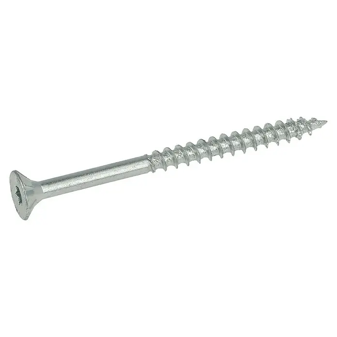 Profi Depot Spanplattenschraube VZ - Ø x L: 4 x 50 mm, 500 Stk., Verzinkt - Diagonale Ansicht
