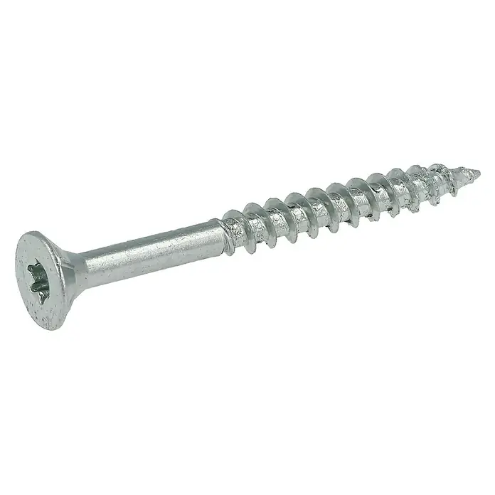 Profi Depot Spanplattenschraube VZ - Ø x L: 4 x 40 mm, 1.000 Stk., Verzinkt - Diagonale Ansicht