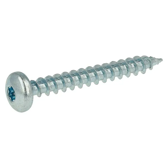 Profi Depot Spanplattenschraube VZ - 6 x 50 mm, 100 Stk., Verzinkt, TX für TORX-Antriebe - Diagonale Ansicht