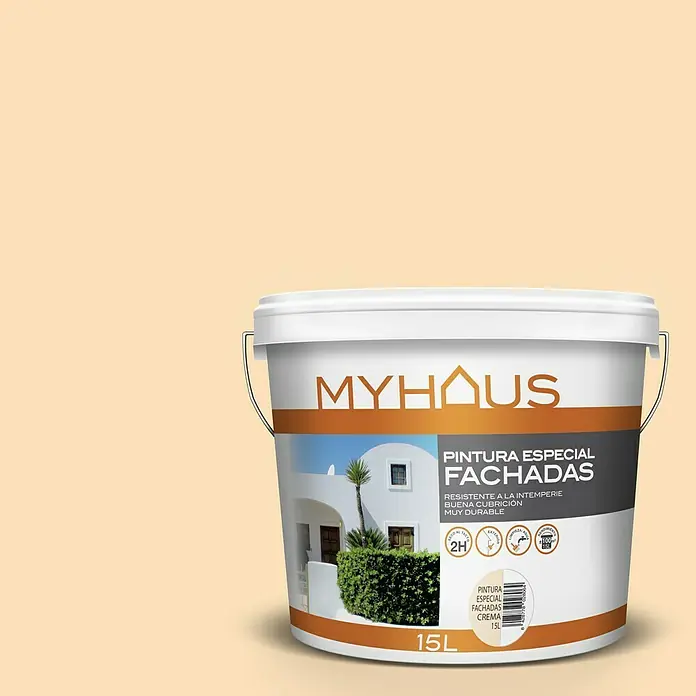 Pintura para fachadas Myhaus - Cream, 15 l, Mate - Primer plano
