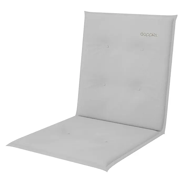 Doppler Gartenmöbel-Auflage Look - Hellgrau, L x B x H: 100 x 48 x 4 cm, Niederlehner, Polyester - Diagonale Ansicht