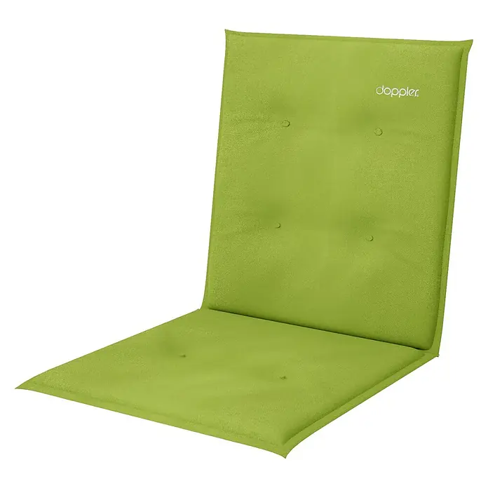 Doppler Gartenmöbel-Auflage Look - Grün, L x B x H: 100 x 48 x 4 cm, Niederlehner, Polyester - Diagonale Ansicht