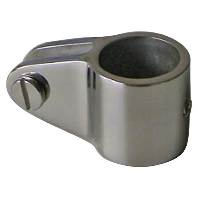 Abrazadera para toldo Capota - Para diámetro de tubo: 20 mm, 1 ud., Plateado - Vista angular