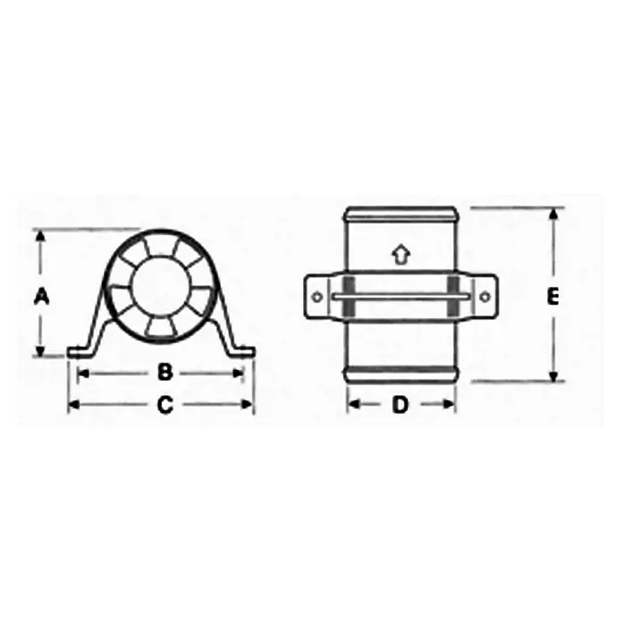 Extractor Atwood - Blanco, Diámetro: 76 mm - Dibujo técnico