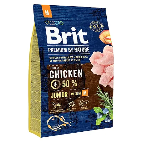 Brit Premium Pienso seco para perros Nature Junior M