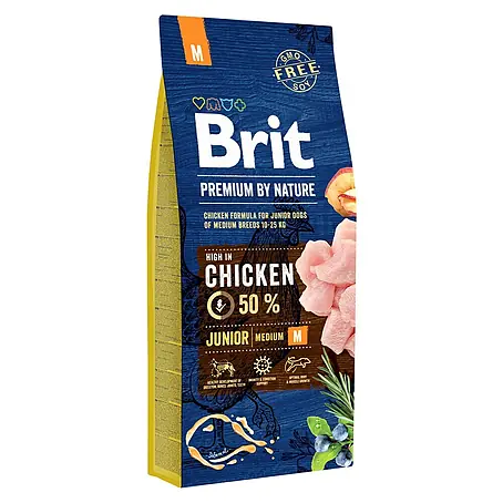Brit Premium Pienso seco para perros Nature Junior M
