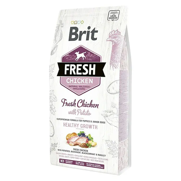 Brit Fresh Pienso seco para perros - 2,5 kg, Pollo y patata - Vista angular