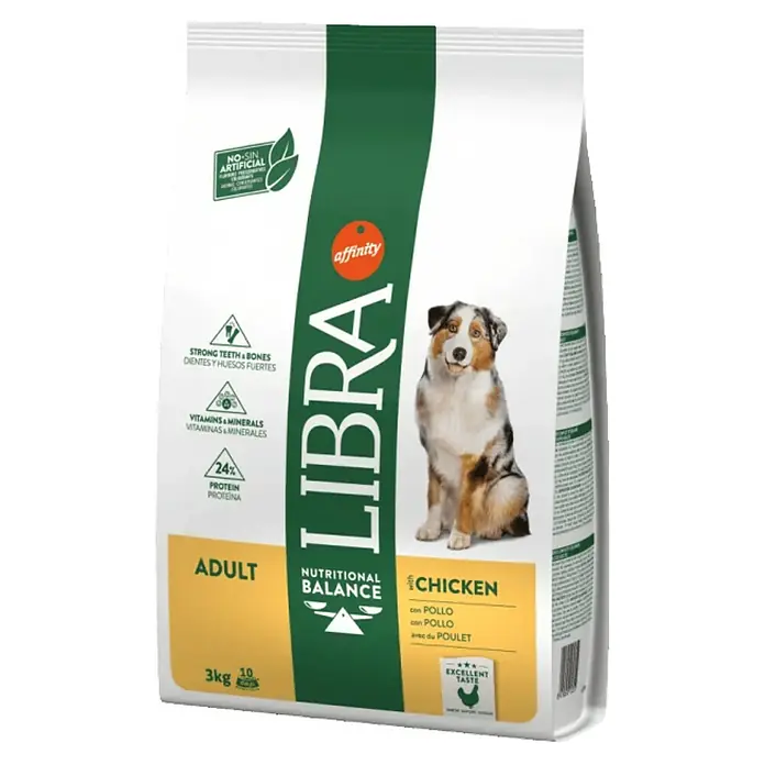 Affinity Libra Pienso seco para perros Adult - 3 kg, Pollo - Vista angular