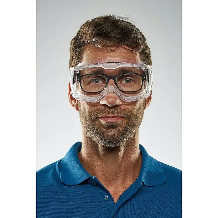 Wisent Schutzbrille - Transparent, Gummiband - Anwendungsbeispiel