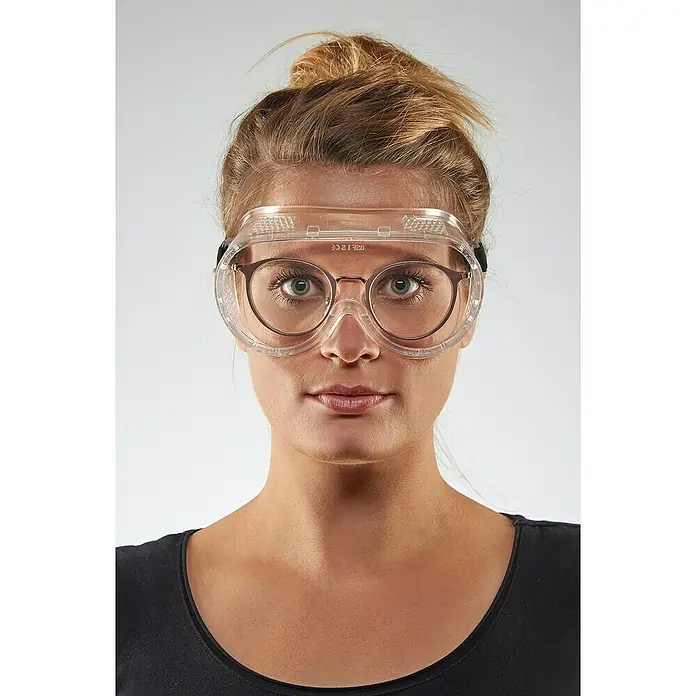 Wisent Schutzbrille - Transparent, Gummiband - Anwendungsbeispiel