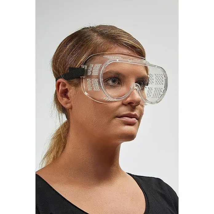 Wisent Schutzbrille - Transparent, Gummiband - Anwendungsbeispiel