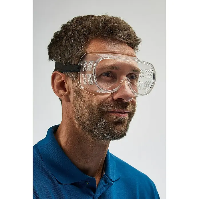 Wisent Schutzbrille - Transparent, Gummiband - Anwendungsbeispiel