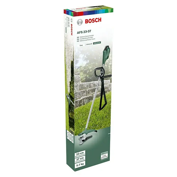 Bosch Elektro-Freischneider AFS 23-37 - 950 W, Schnittbreite: 37 cm Faden/23 cm Messer - Diagonale Ansicht