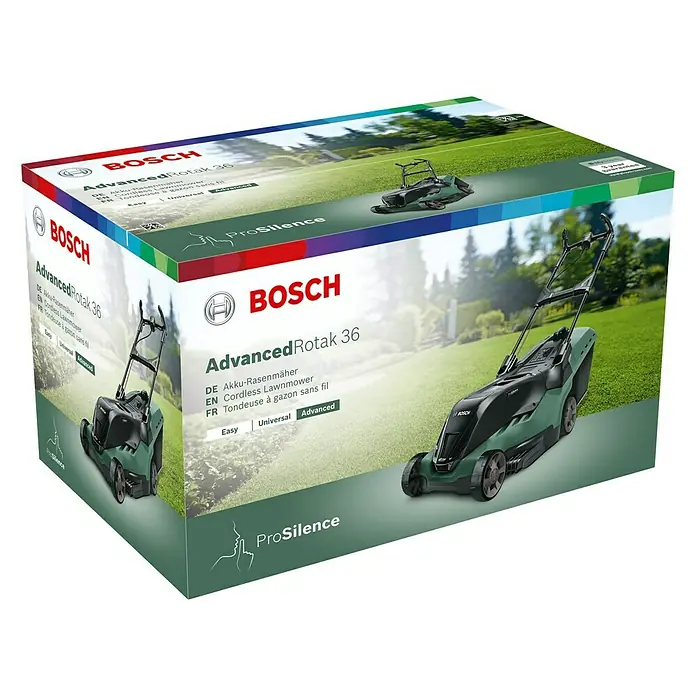 Bosch Advanced Rotak Elektro-Rasenmäher 750 - 1.700 W, Schnittbreite: 44 cm - Diagonale Ansicht