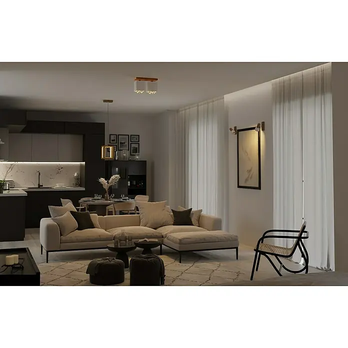 Spotlight Deckenleuchte Inger - 60 W, L x B x H: 35 x 13,5 x 23,5 cm, E27, 2 Stk. - Stimmungsaufnahme