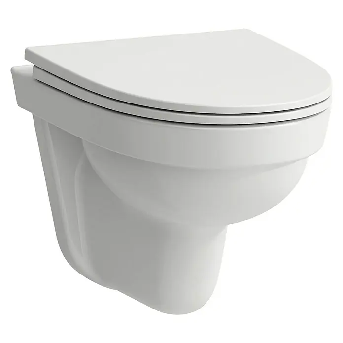 Laufen Wand-WC-Set Object - Spülrandlos, Weiß, Mit Absenkautomatik - Diagonale Ansicht