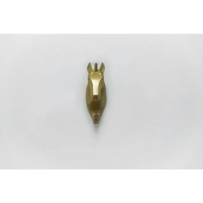 Garderobenhaken Einhorn - L x B x H: 4 x 7 x 12 cm, Gold - Stimmungsaufnahme
