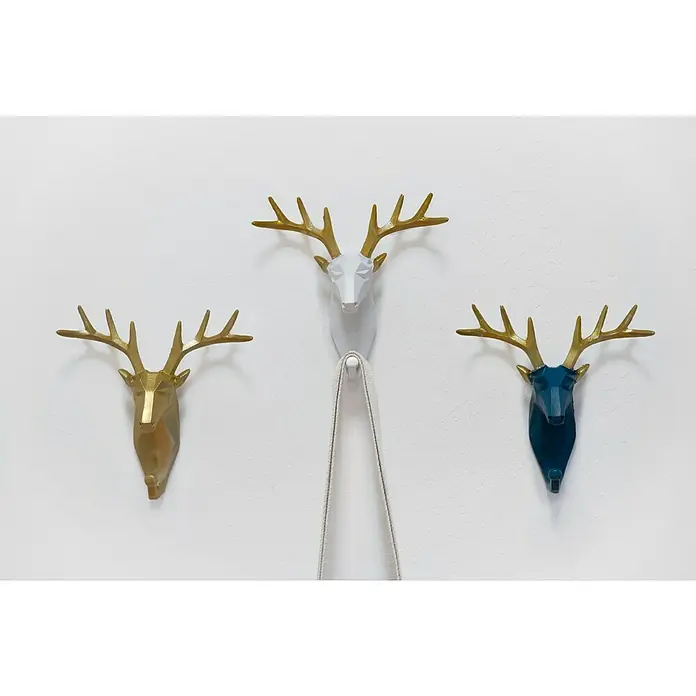Garderobenhaken Rentier - L x B x H: 16 x 6,2 x 17 cm, Weiß - Stimmungsaufnahme