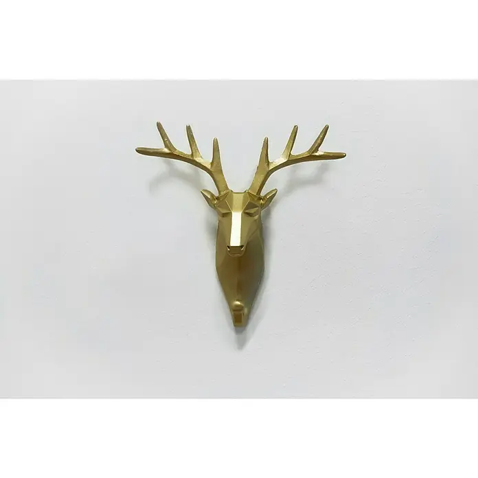 Garderobenhaken Rentier - L x B x H: 16 x 6,2 x 17 cm, Gold - Stimmungsaufnahme