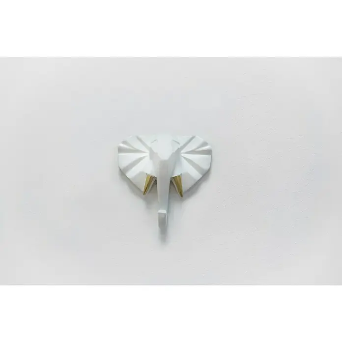 Garderobenhaken Elefant - L x B x H: 10,6 x 4 x 10,8 cm, Weiß - Stimmungsaufnahme